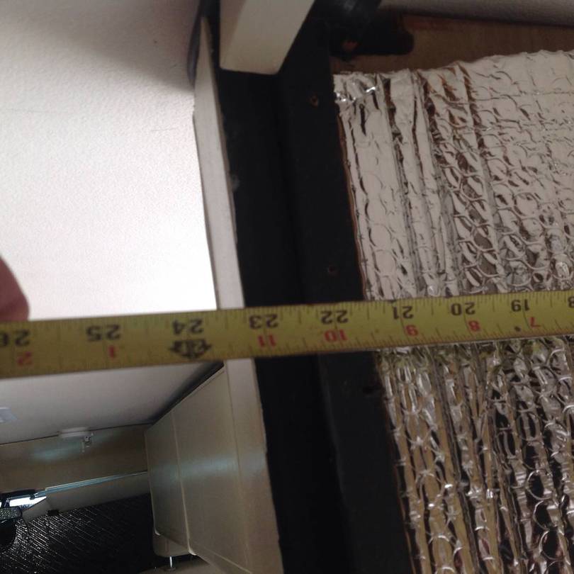 73 refrigerator cabinet depth at roof joint
