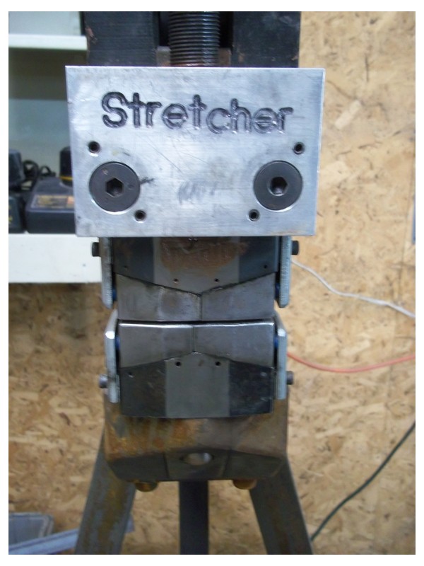 Stretcher makes the metal thinner as it pulls it away from the other half