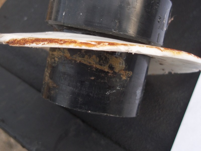 This should go through the slip fitting