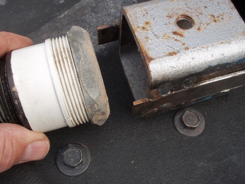 This is the screw in fitting for the black tank and slip joint