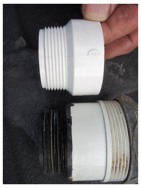 Old fitting and new.