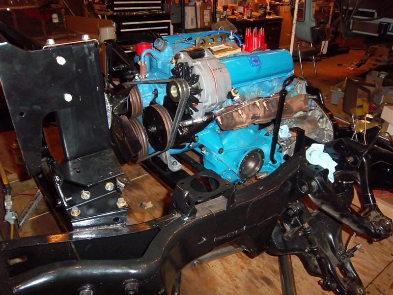 Overall view of LH side of engine