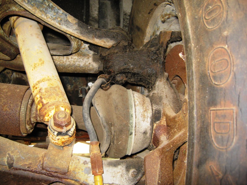 Closeup view of outer CV joint