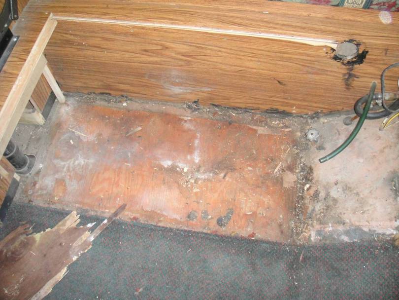Old water tank and pump removed
