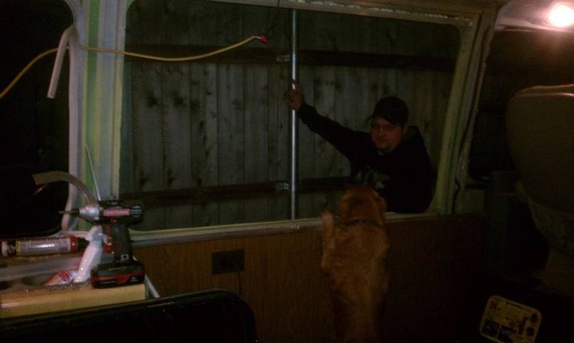 Big window frame pulled.