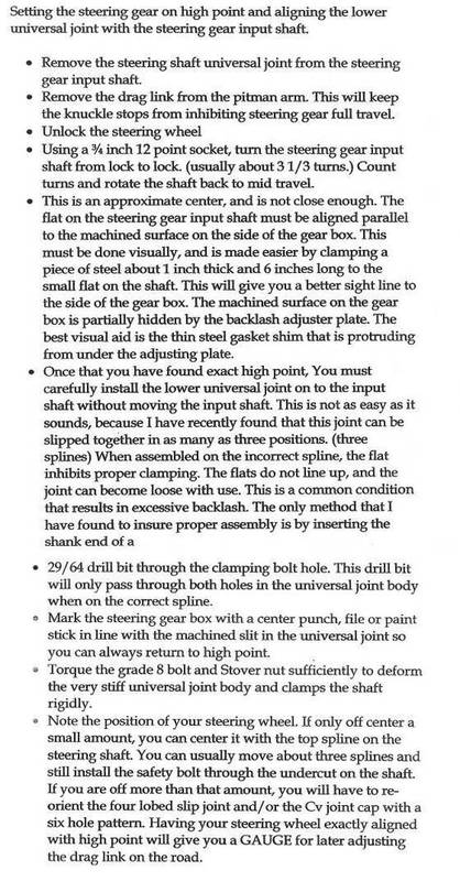 Set Steering Box Highpoint