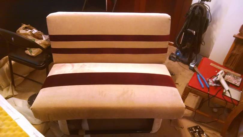 re-upholstered dinette