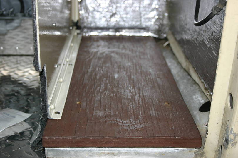 New plywood for battery compartment