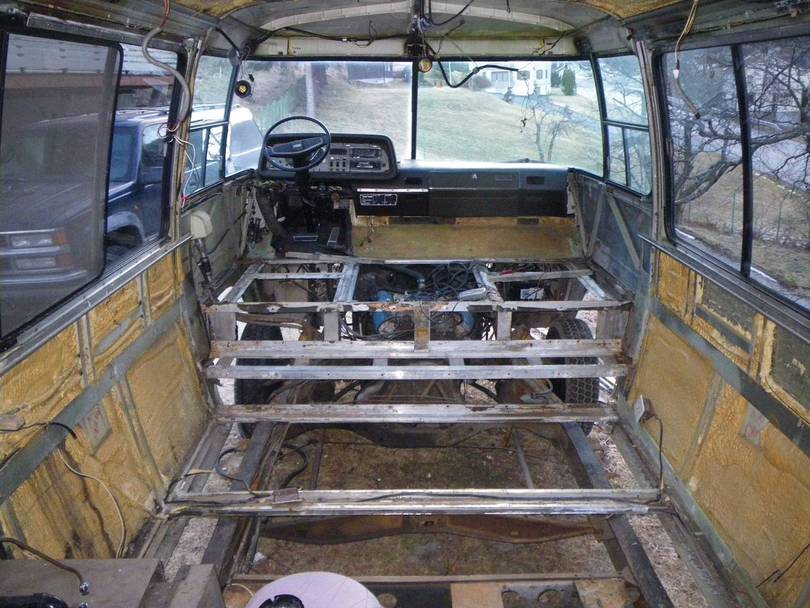 Getting the old floor out