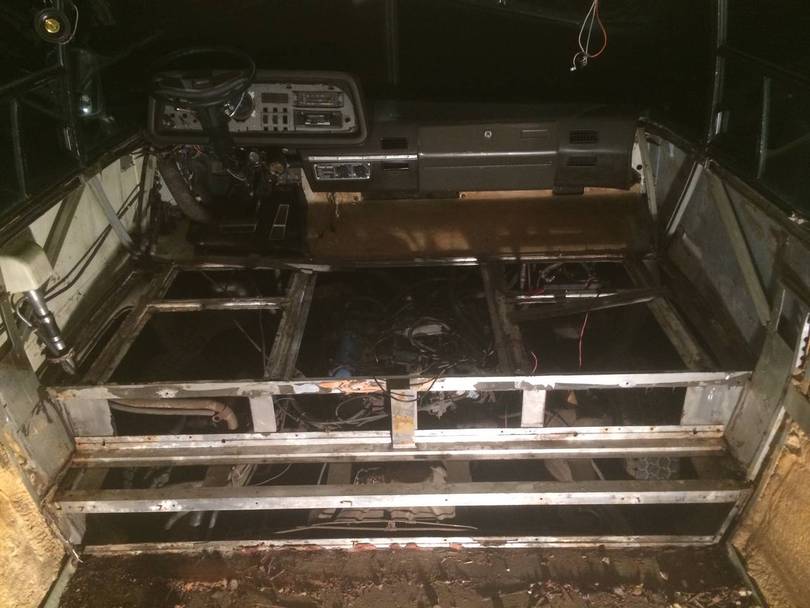 Getting the old floor out