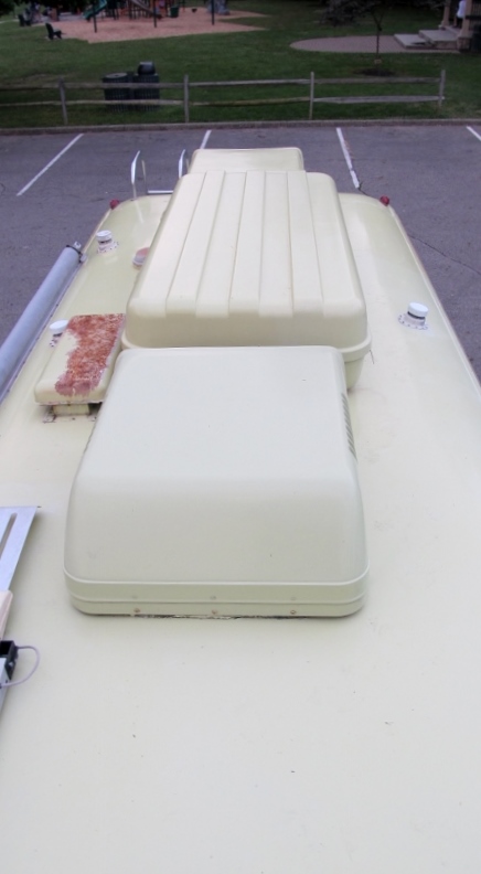 view of roof from front