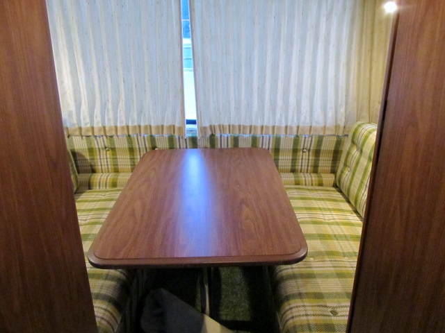 rear settees with dinette table