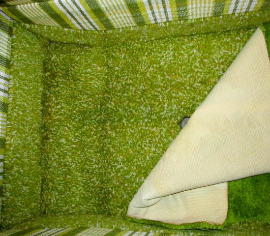 original shag carpet (covered by green wool carpet since new)