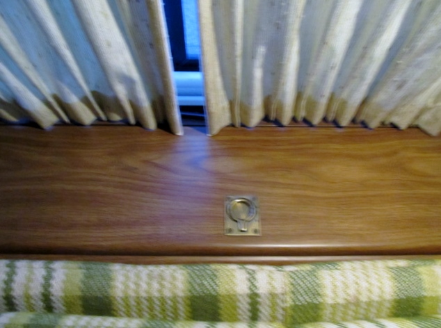 storage behind rear settee