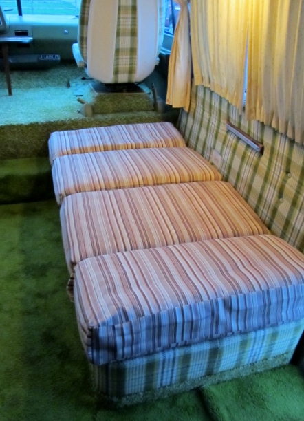 front dinette folded down