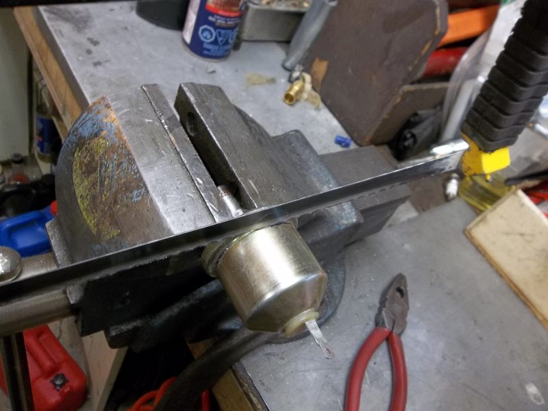 Cutting the Pressure Sender Open