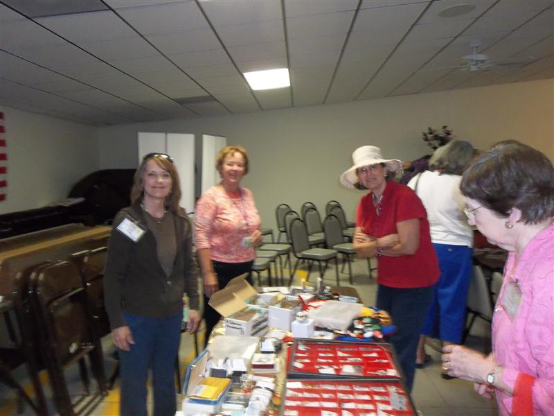 My Lovely Bride at Her Flea Market Table