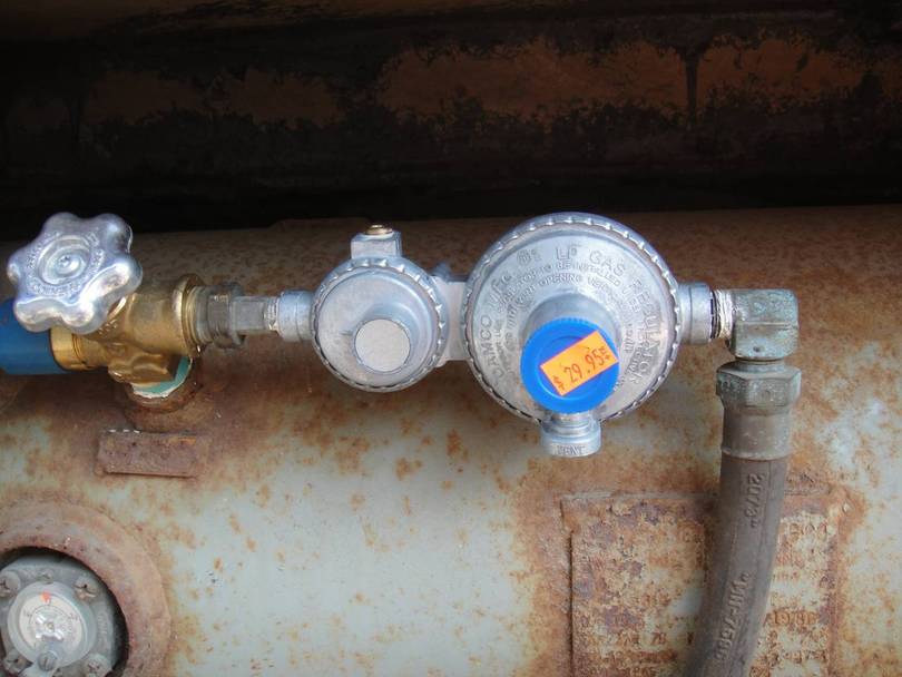 Original propane line setup