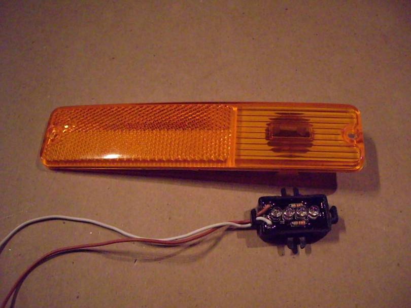 Side light lens &amp; HF Amber LED
