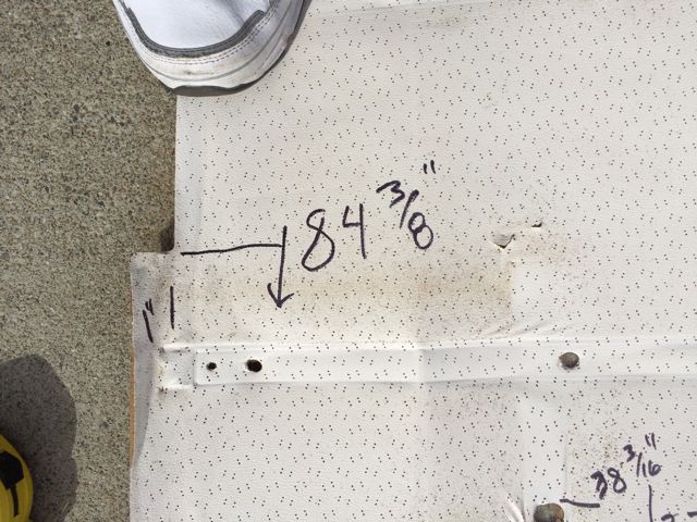 Headliner Panel Measurements