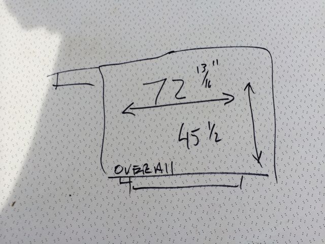 Headliner Panel Measurements