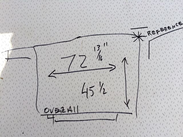 Headliner Panel Measurements