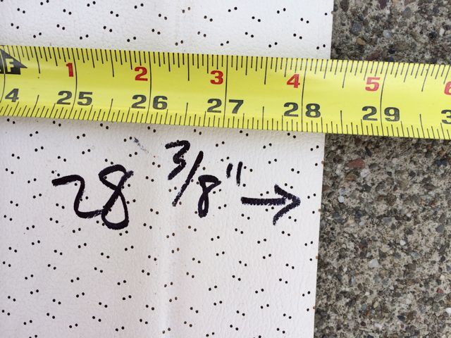 Headliner Panel Measurements