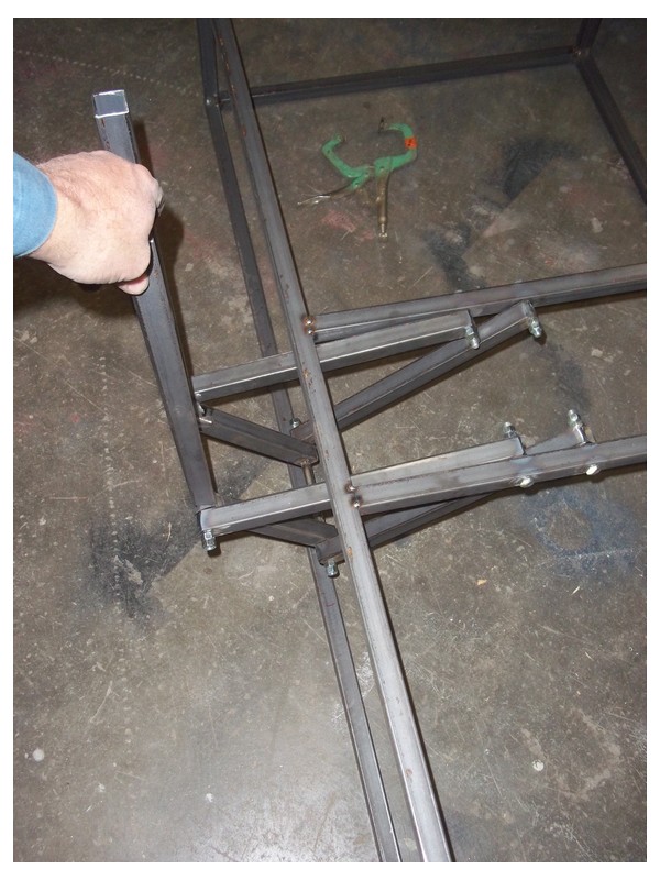 Hidaway table based on the Dietz concept