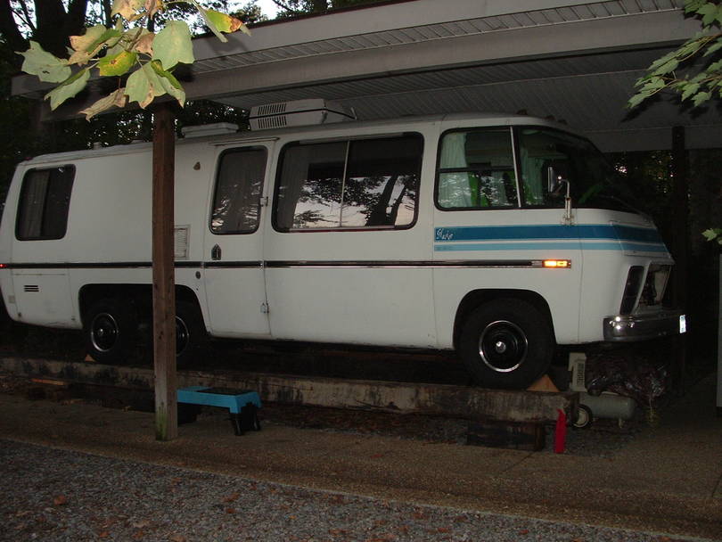 12 X 12 treated timbers, GMC rests on the suspension