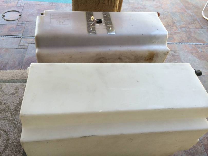 Old tank on top. New tank from Jim K below