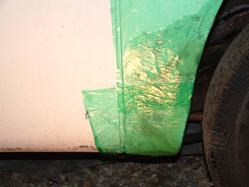 Epoxied with fiberglass mat