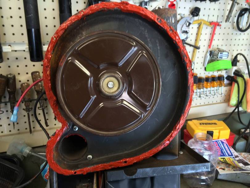another view of the combustion side mounted to the furnace