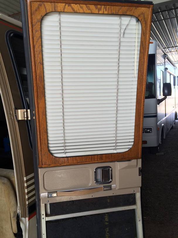 door and blinds fitting together