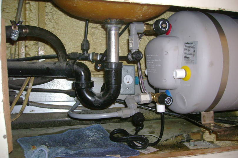 Installing Isotemp water heater.