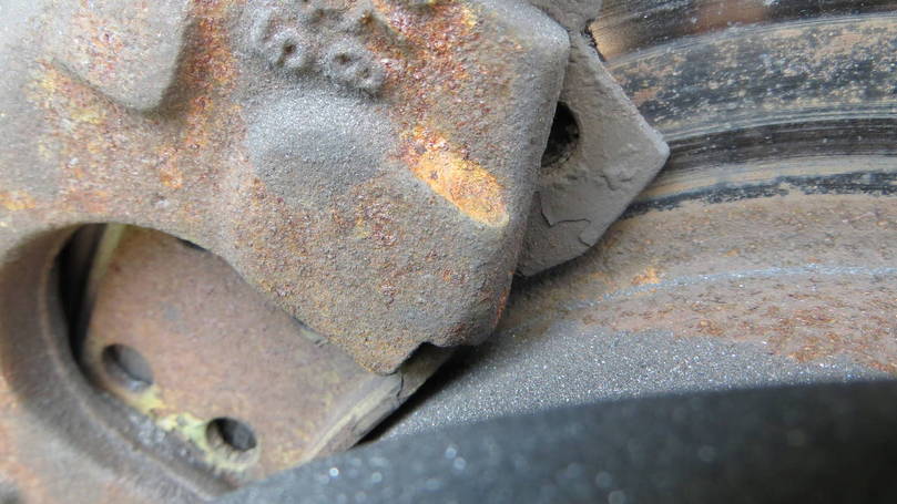 Failure of RF Brake Pad, just 7K Miles