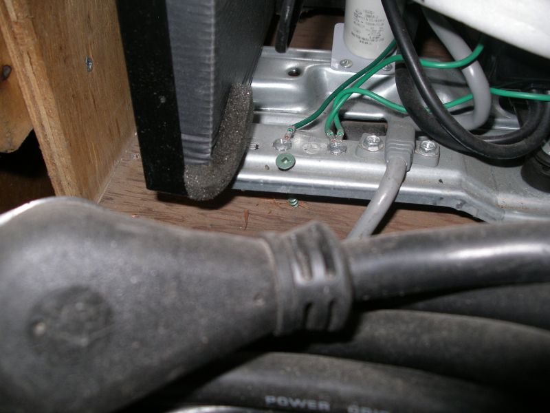 One of 2 screws at the bottom