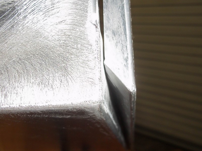 Aluminum cabinets being built.