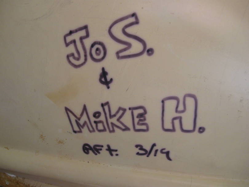 Cockpit Ceiling Graffiti