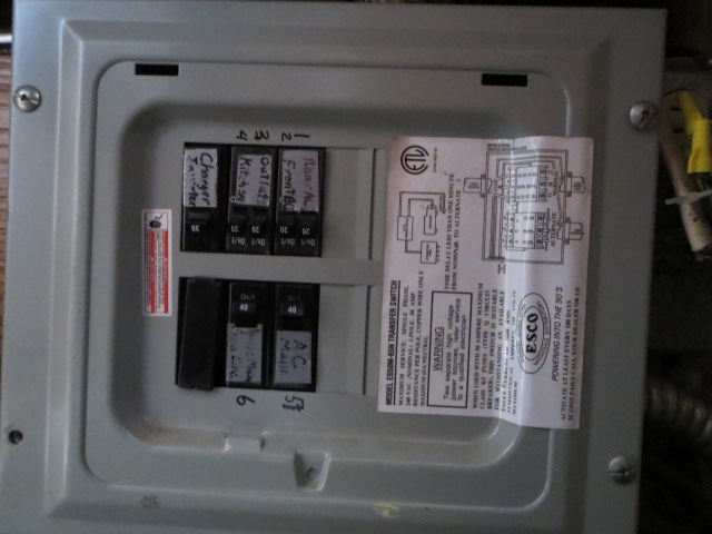 Cuttler Hammer Panel altered to accept an ATS