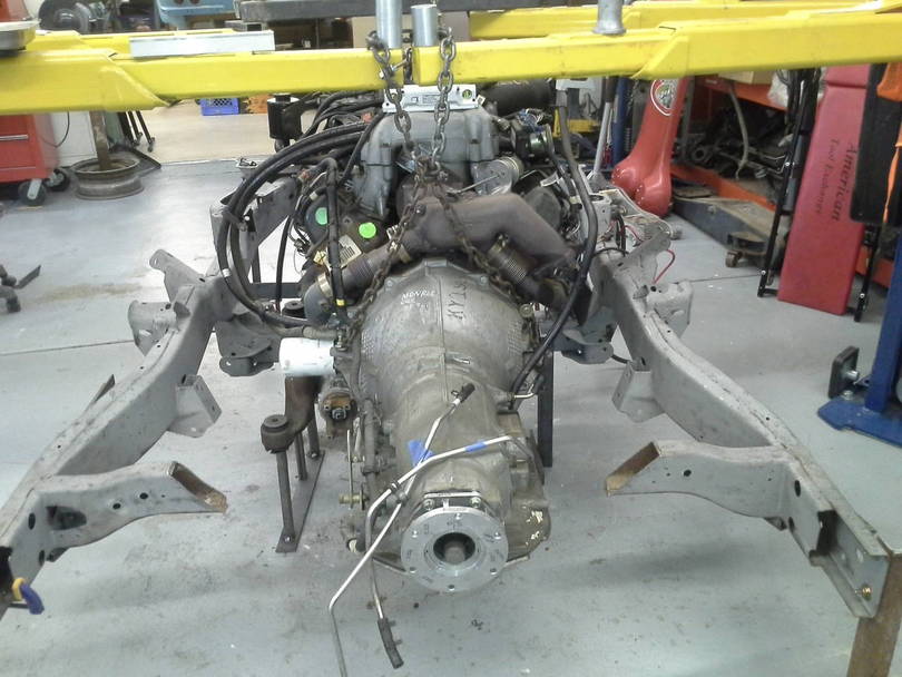 Rear view with cross member removed