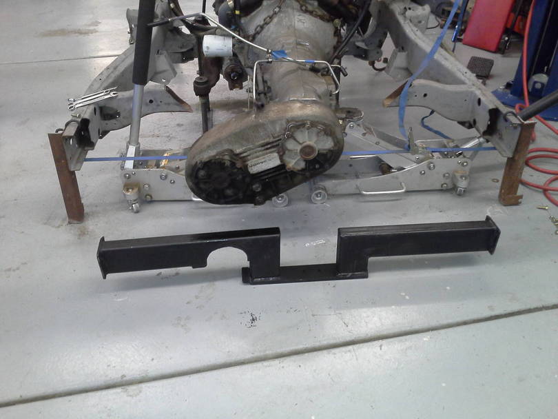 Showing center section of rear trans mount