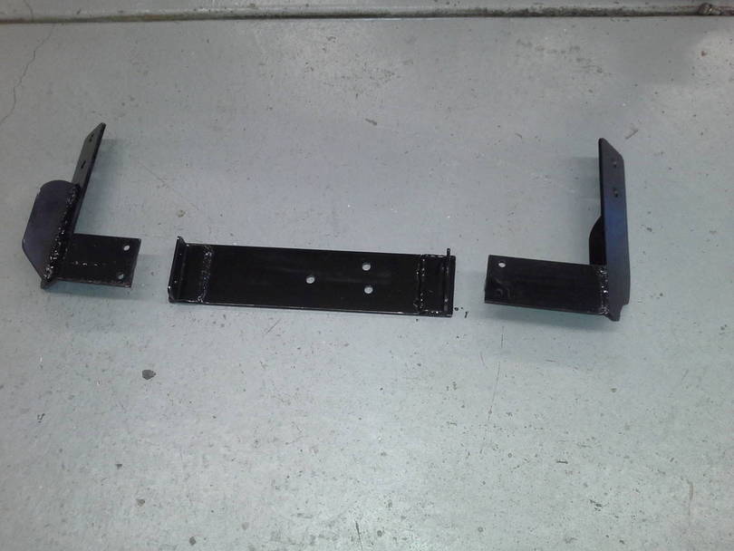 Front motor mounts with saddle, bolt together for ease of installation