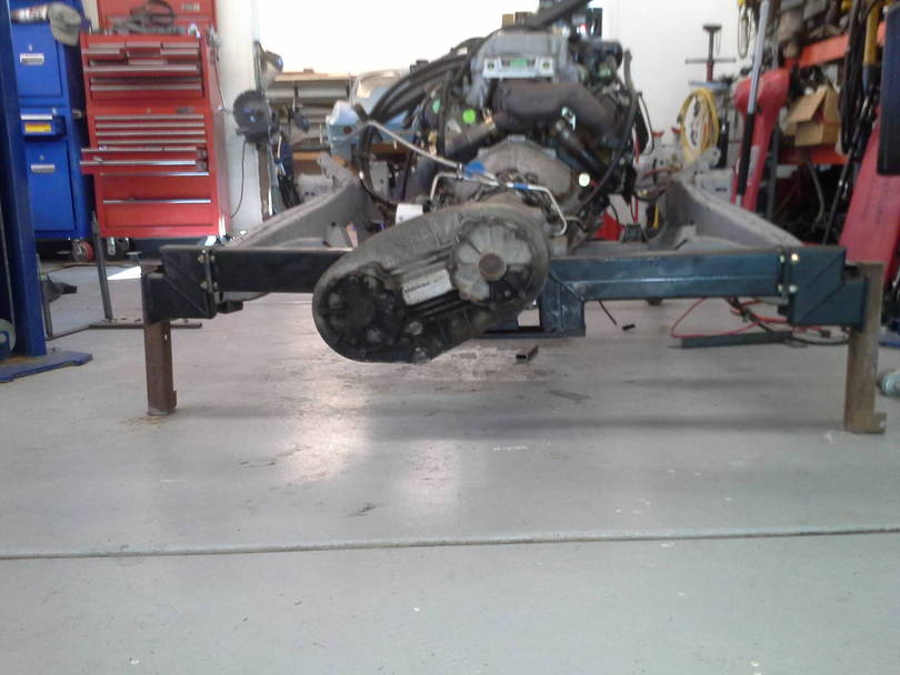 Rear trans cross member installed