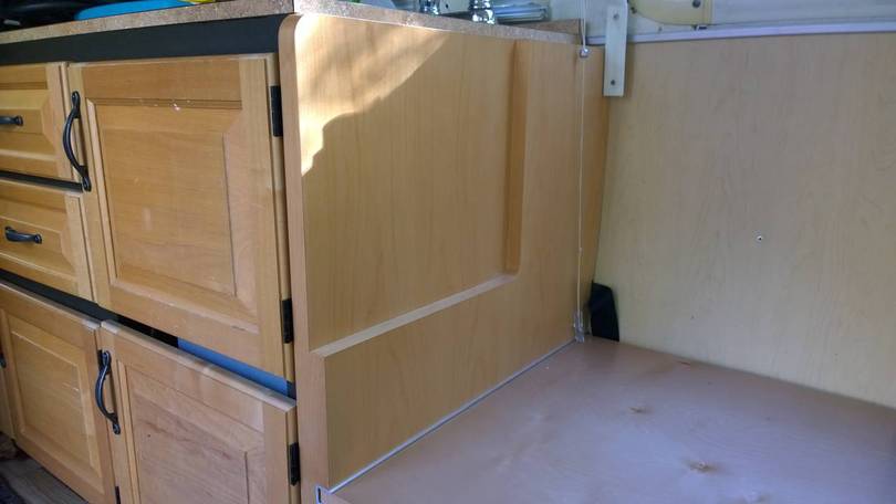 Drivers side cutout for a countertop extention