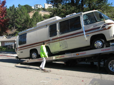 Peter Huber's '78 Royale destroyed during a tow.  11/8/2014