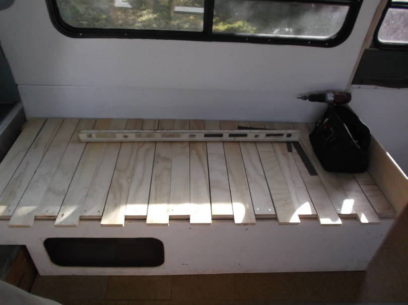 Slide out bed frame