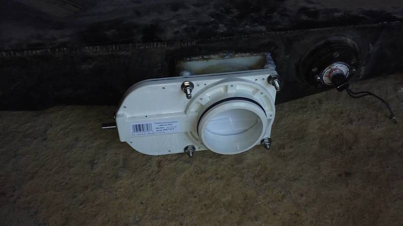 waste tank valve &amp; sending unit