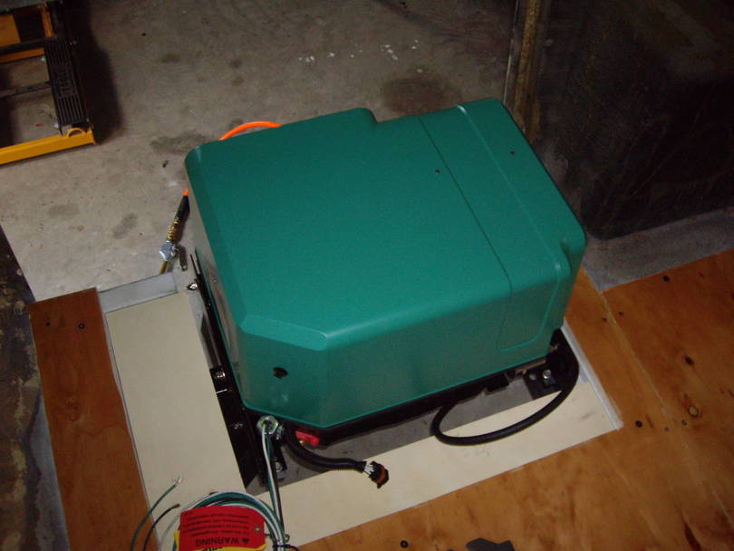 Onan QG 2800 installed with cover