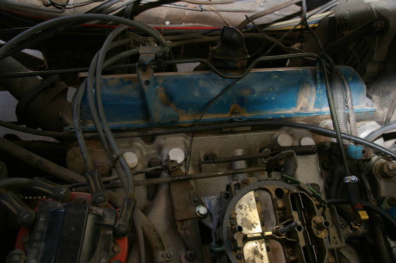 return line down left side of engine