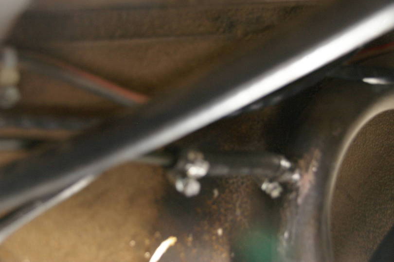Blurry photo of return line into gas filler neck